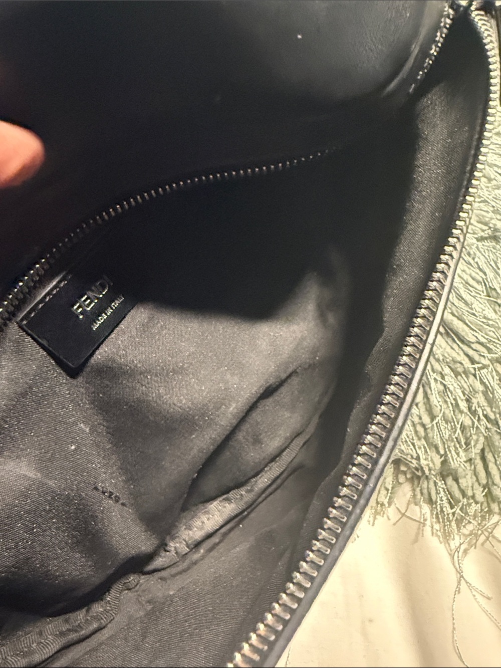 Fendi Black Leather Men’s Belt Bag with Red Eye Motif - Picture 7 of 7